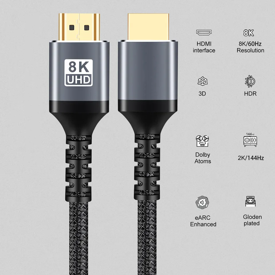 Luxe HDMI kabel 8K 60Hz (2m & 5m)